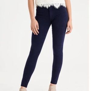 AE Blue Hi Rise Jegging Super Super Stretch X4 Sz 2